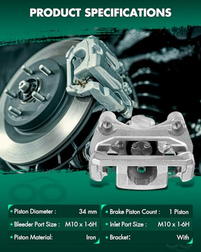 Image of SCITOO Rear Right Brake Caliper With Bracket 18B5003 Compatible For Acura TL 2004-2008