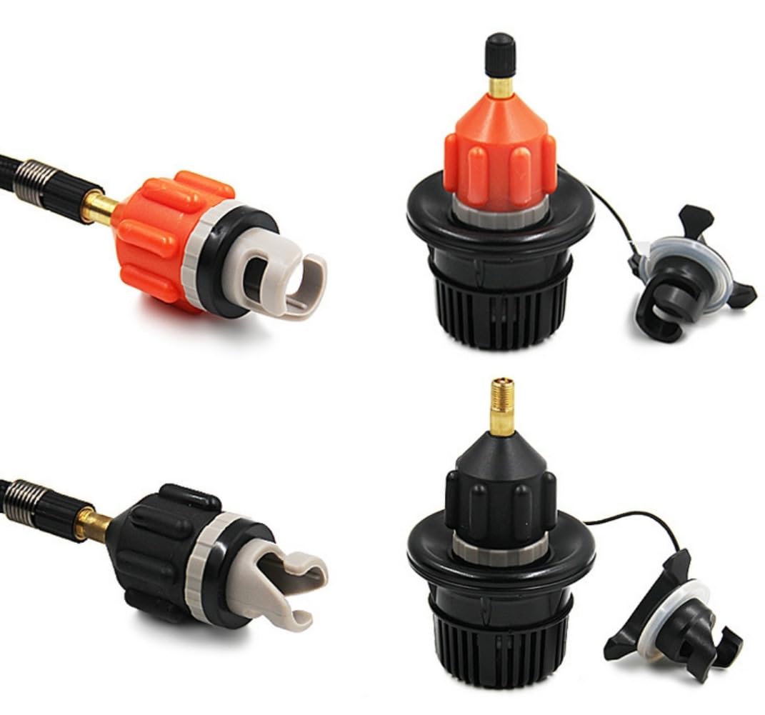 anso Adaptador de paleta de surf, bomba de kayak, compresor inflable, accesorios de válvula de conmutación para barco