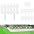 PLULON 24 Pieces Garden Fence with 24 Pieces Fence Insert White Plastic Fence Garden Picket Fence Edgings Lawn Flowerbeds Plant Borders Decorative Garden Yard