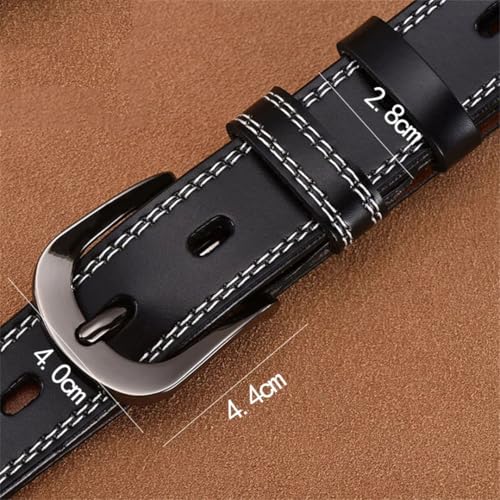 Women’S Genuine Leather Pin Buckle Casual All Match Adjustable Designer Waist Strap 2.8CM Width3