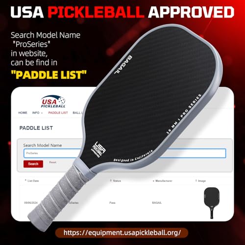 Image of BAGAIL Pickleball Paddles Set of 2 - Gray