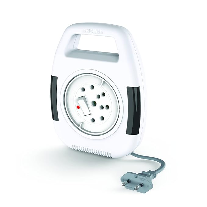 Anachor by Panasonic  6A 2 Pin Flex Box with Indicator & Handle | 4 Mtr Extension Flex Box for Home, Office (5208) at Rs. 259