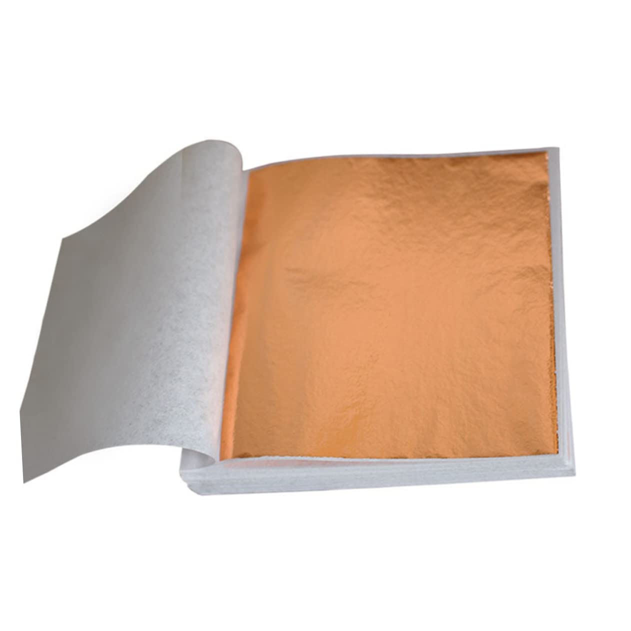 KONTONTY Gold Foil Sheets for Crafts 200 Sheets Delicate for Manicure Gilding Art Decor