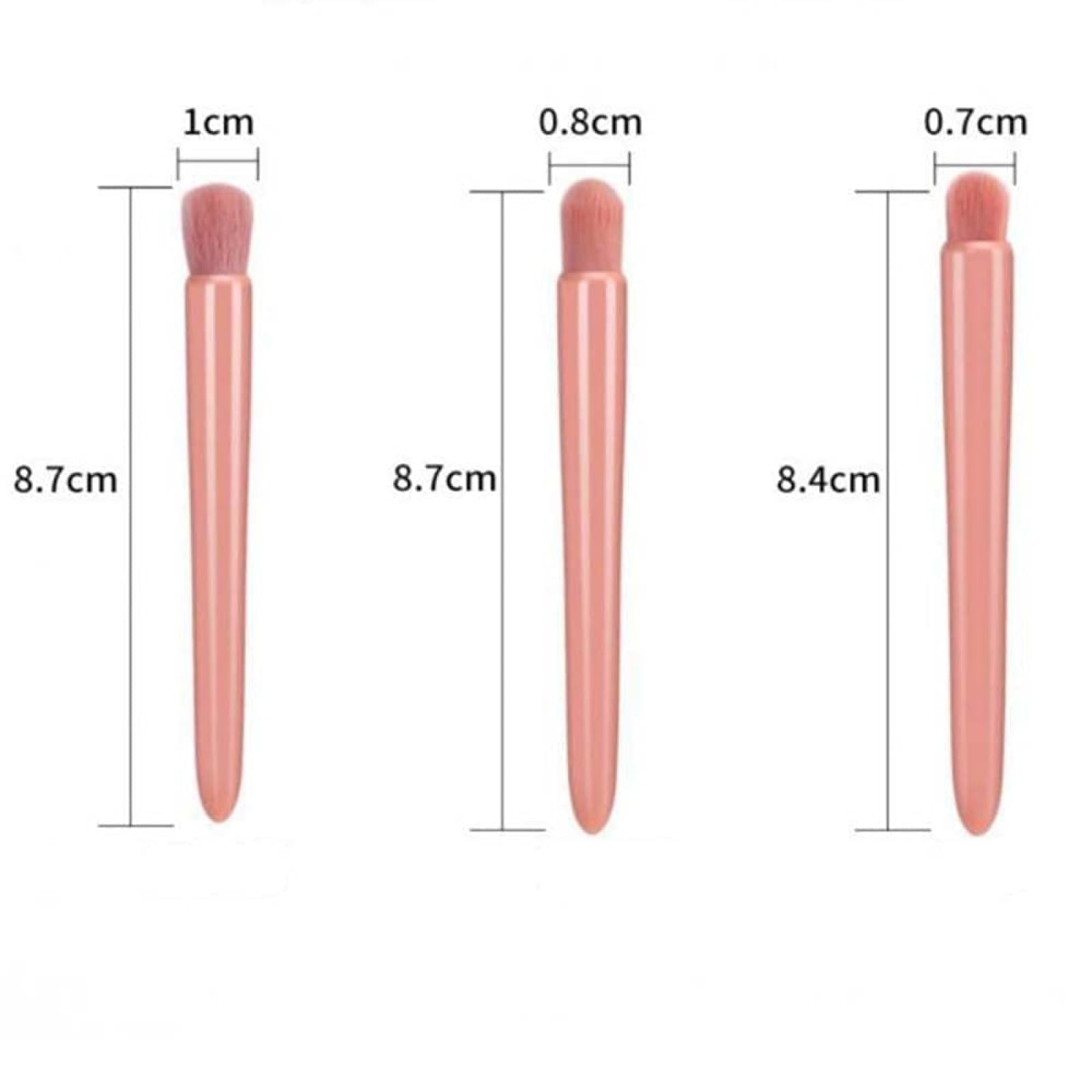 5Pcs Travel Makeup Brush Set Portable Makeup Brush Kit for Foundation Blushes Eyeshadow and Powder(Case with Mirror) - Image 3
