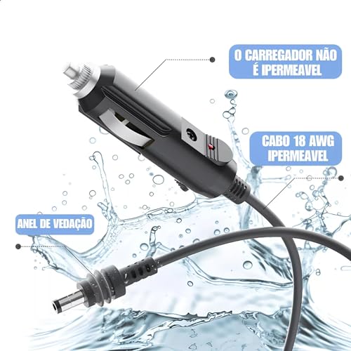 Cabo Carregador Para Starlink Mini de Carro 3 Metros | Carregamento Veicular Alta Performance | 12v