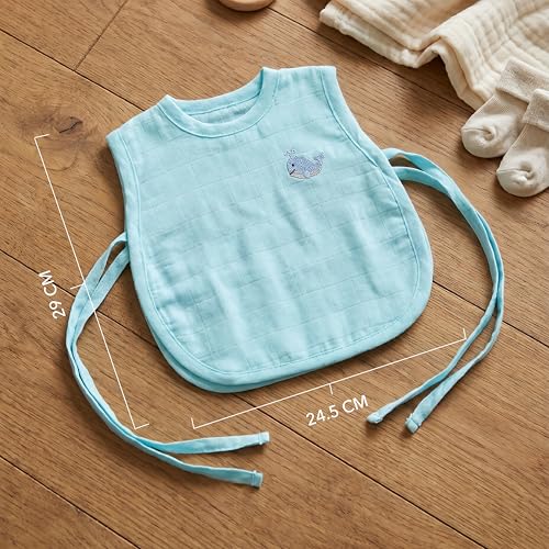Image of The White Cradle Muslin Jhabla for Newborn Baby, Organic Cotton Vest