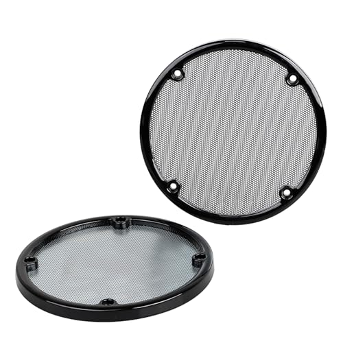 Image of 1 Pair Chrome+Black Rear Speaker Trim Grills Mesh Covers Compatible with 2006-2013 Harley Electra Glide Street Glide Ultra Classic