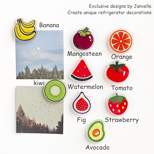 Set de 9 Imanes Decorativos para Refrigerador Frutas 1.55 pulg miniatura 3