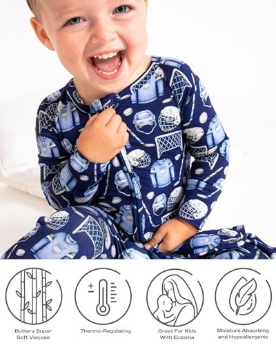 Blue Bamboo Pajama 2-Piece Lounge Set, Sustainable Pajamas, Long Sleeve, Washable, Cute Pajama Jumper3