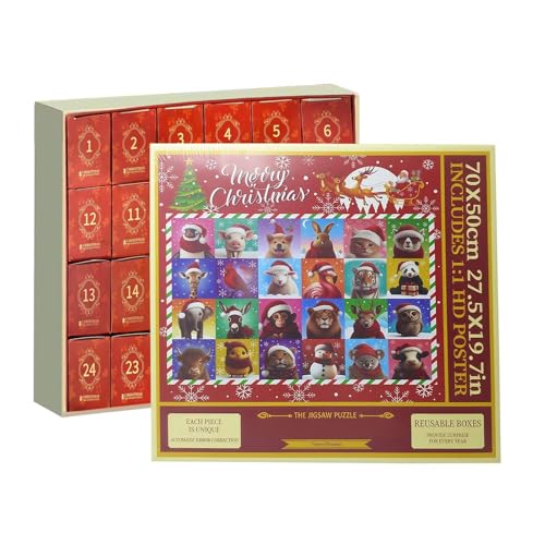 Puzzle de l'Avent de Noël 1000 pièces pour occuper les ados sans écrans à Noël
