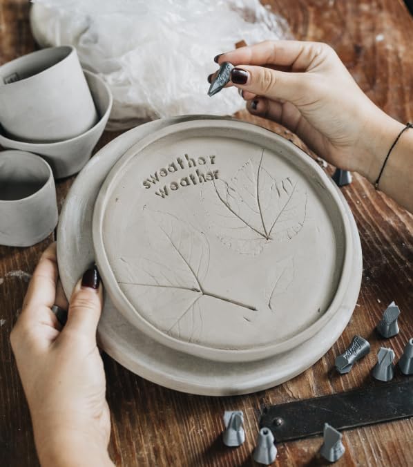 Courier Alphabet Clay Stamps | Lowercase