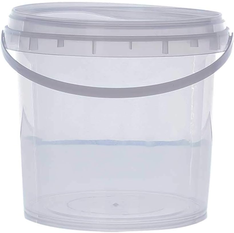 TCP Global 5-Liter (1.3 Gallon) Large Paint Mixing Buckets Pails with Handle and Lids (Pack of 11)