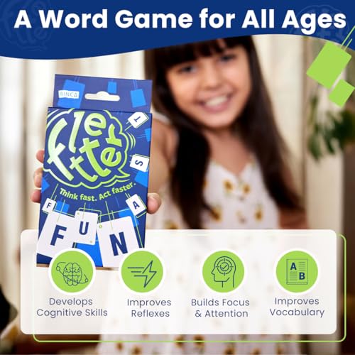 BINCA Fletter - Word Game, Educational Card Games, 8 Year Old Girl Birthday Gifts, Fun Fast-Paced Vocabulary Challenge for Game Night, Gifts for Boys & Girls Ages 7, 8, 9, 10 - Image 4