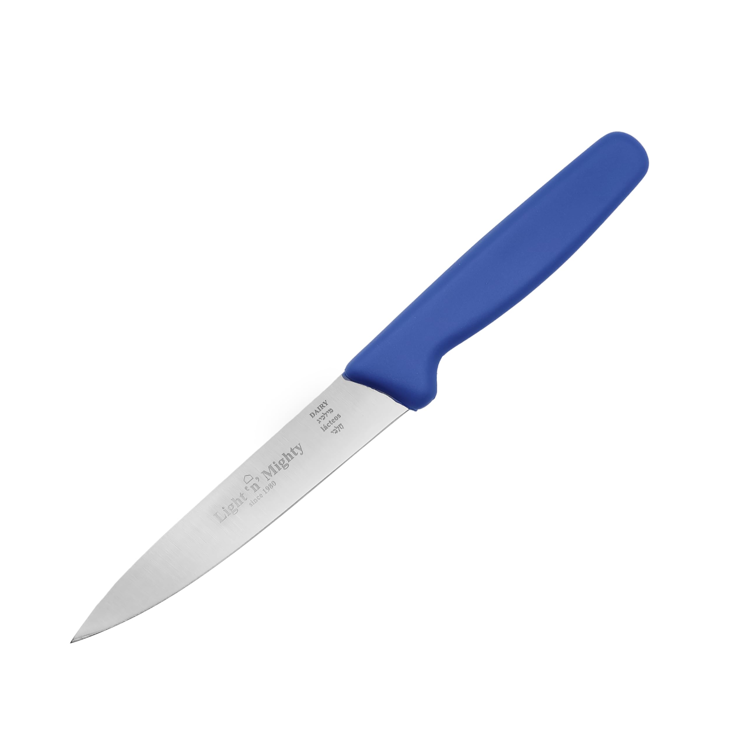 Light 'n' Mighty Kitchen Utiltity Knife - 5.5-Inch Straight Blade - Stainless Steel Kitchen Knife, Blue - Dairy