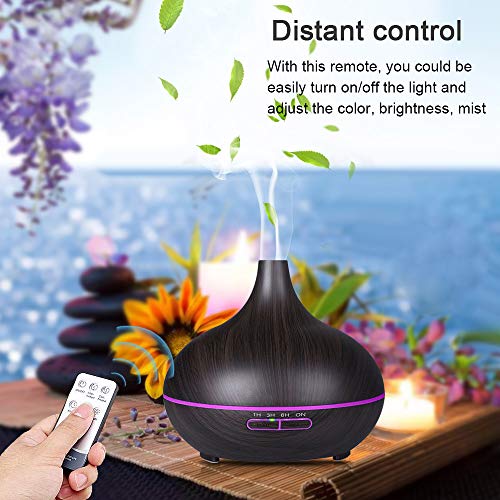 SunTop Diffuser Aroma Diffuser, 550 ml, ultrasone geurlamp, ultra stil, BPA-vrij, oliediffuser met 7 kleuren, led, voor… - Image 8