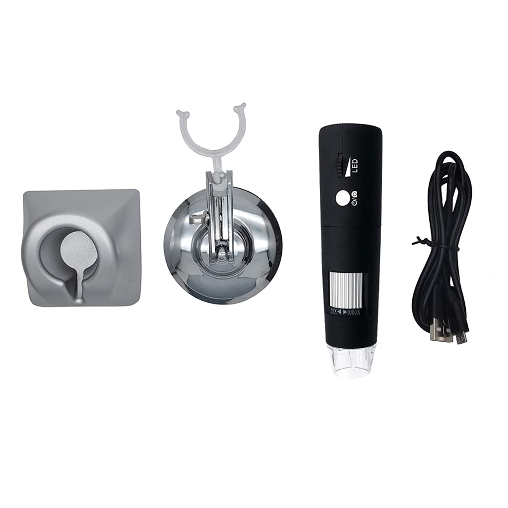 Microscopio Digital con Zoom, Lupa Led Portátil De 1000 Aumentos, Microscopio Recargable para Teléfono Y Tableta.,D