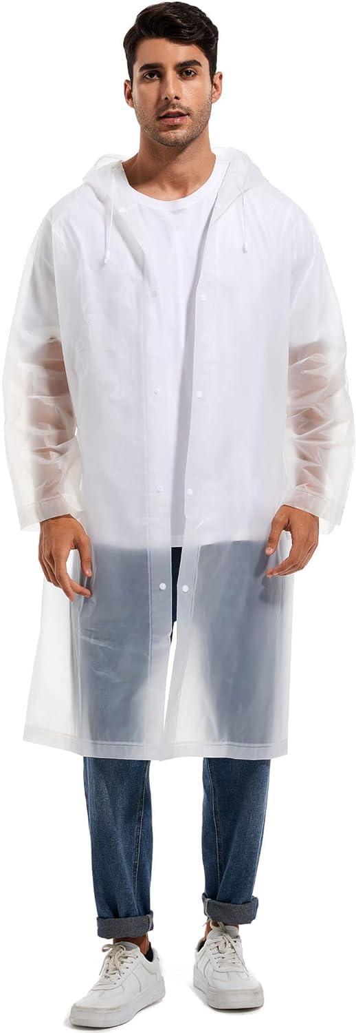 Casual Solid Men Raincoat (Raincoat EVA_White M_XXL)-image-0