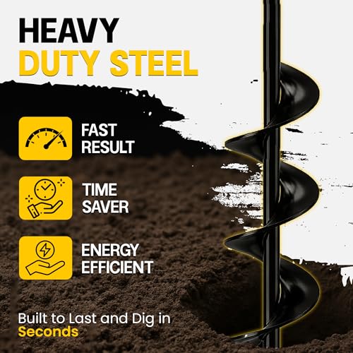 Image of Garden Auger Drill Bit for Planting 1.6 inch x 16.5 inch -3 /8 inch Hex Drive Compatible