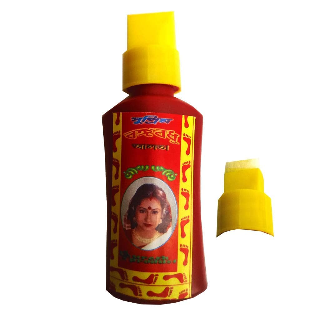 Bengali Alta for Woman (Red, Cotton, Textile Dye Paste, Dye, Pack of 2)