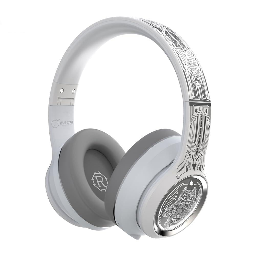 Joleritc Wireless Headphone BT5.1 Earphone Lightweight and Ergonomic Design Low Latency Noise Cancellation Cool Lighting Effects Long Battery Life Compatible with Android iOS Windows Suitable for