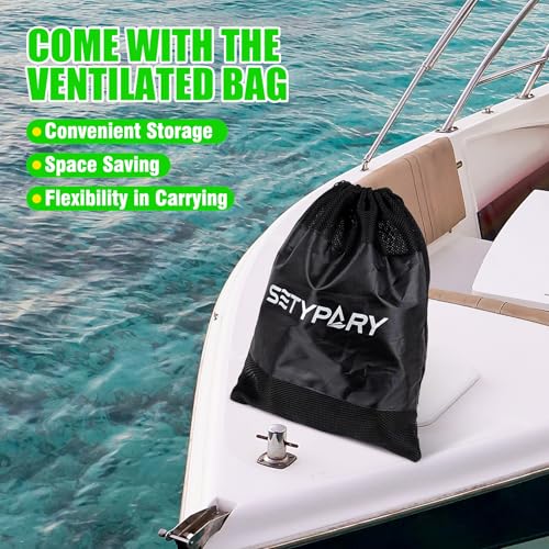 image for SETYPARY 6K 60FT Boat Tow Rope for Tubing, Fits 1-6 Person Towable Tub