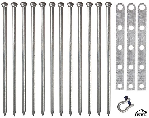 IGEL grondanker voor het uittrekken van voertuigen in off-road situaties, haringen/piketten zwart, 3 ankerplaten. - Image 4