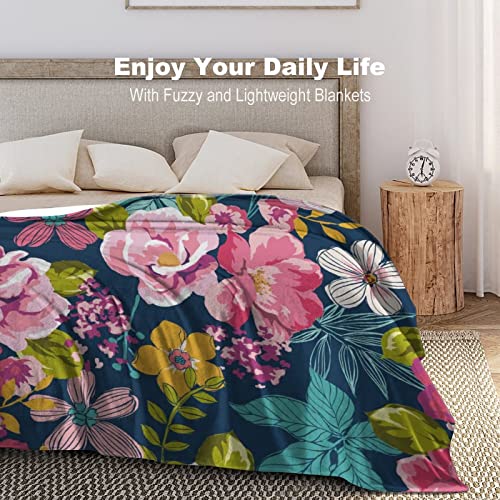 Couverture Polaire Fleurs en flanelle de qualité supérieure pour lit douillet