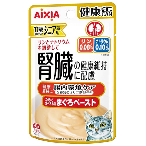 アイシア 健康缶パウチ シニア猫用 腸内環境ケア 40g×12袋【まとめ買い】のサムネイル