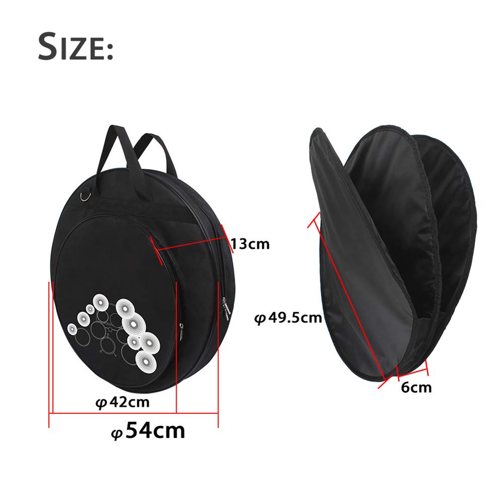 Portable 21 Inch Cymbal Bag, Drum Cymbal Bag, High Tensile Strength for Storing Cymbals Storing Drum Sticks
