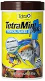 Tetra TetraMin Plus Tropical Flakes 2.2 Ounces, Nutritionally Balanced Fish Food, With Added Shrimp