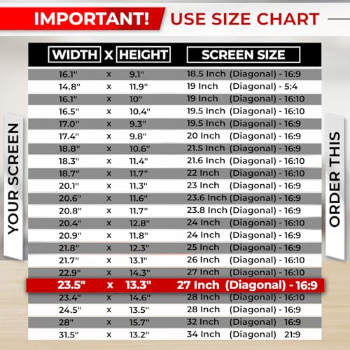 Image of SightPro 27 Inch 16:9 Computer Privacy Screen Filter for Monitor - Privacy Shield and Anti-Glare Protector