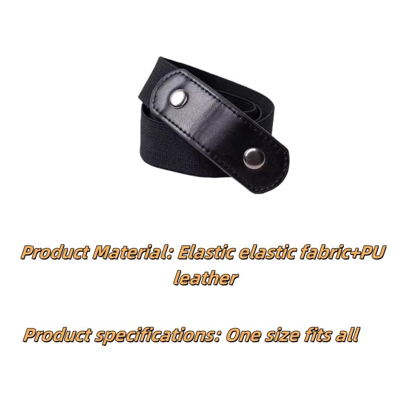 Invisible Elastic Belt for Jeans, No Buckle Design, Adjustable 23.6-31.5 inches, Black3
