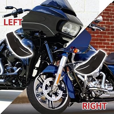 Smoke Wide Wind Deflector for Touring,Side Wind Windshield Fairing Air Deflectors Compatible with Harley 2015-2021 Touring Road Glide Special FLTRXS FLTRX CVO Ultra FLTRUSE Ultra FLTRU Limited