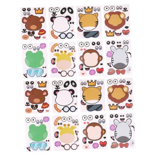 minkissy 24 pezzi Adesivi Autoadesivi per Design Cartoon Te Giochi Creativi per Ragazzi e Ragazze Stickers Decorativi Rimovibili per Bricolage e Apprendimento