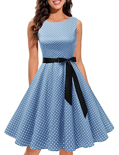 Image of Gardenwed Women's Vintage Dress Sleeveless Cocktail 1950s Dresses Retro Tea Party Swing