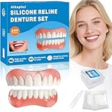 Moldable False Teeth - Veneers Teeth for Women & Men, Silicone Dentures Set for Both Upper and Lower, Temporary Dentures DIY at Home Within Minutes Fix Your Smile 1PCS