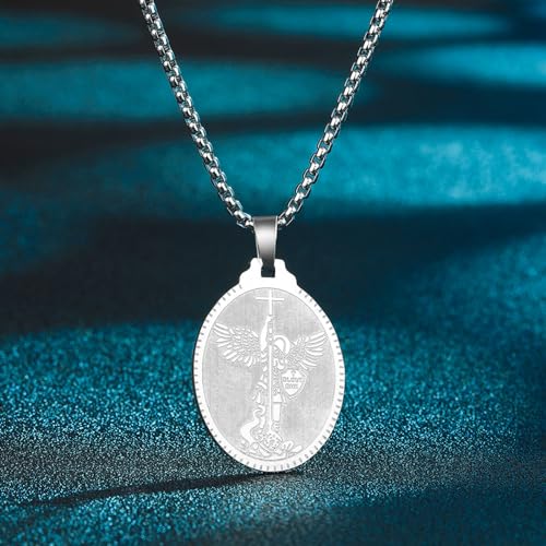 Collier cadeau mode pour homme avec sa chaîne de corde et médaillon - 3