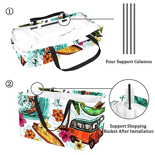 Panier de courses grand sac de rangement réutilisable pour vos courses - 3