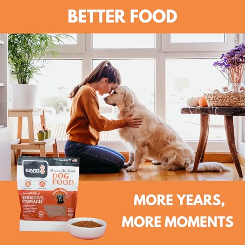 Image of Sensitive Stomach Dog Food - 100% Human Grade Air Dried Dog Food - All Natural - USA Grass Fed Beef - Limited Ingredient, Dehydrated - Complete Meal or Topper - Beef - Sample Bag