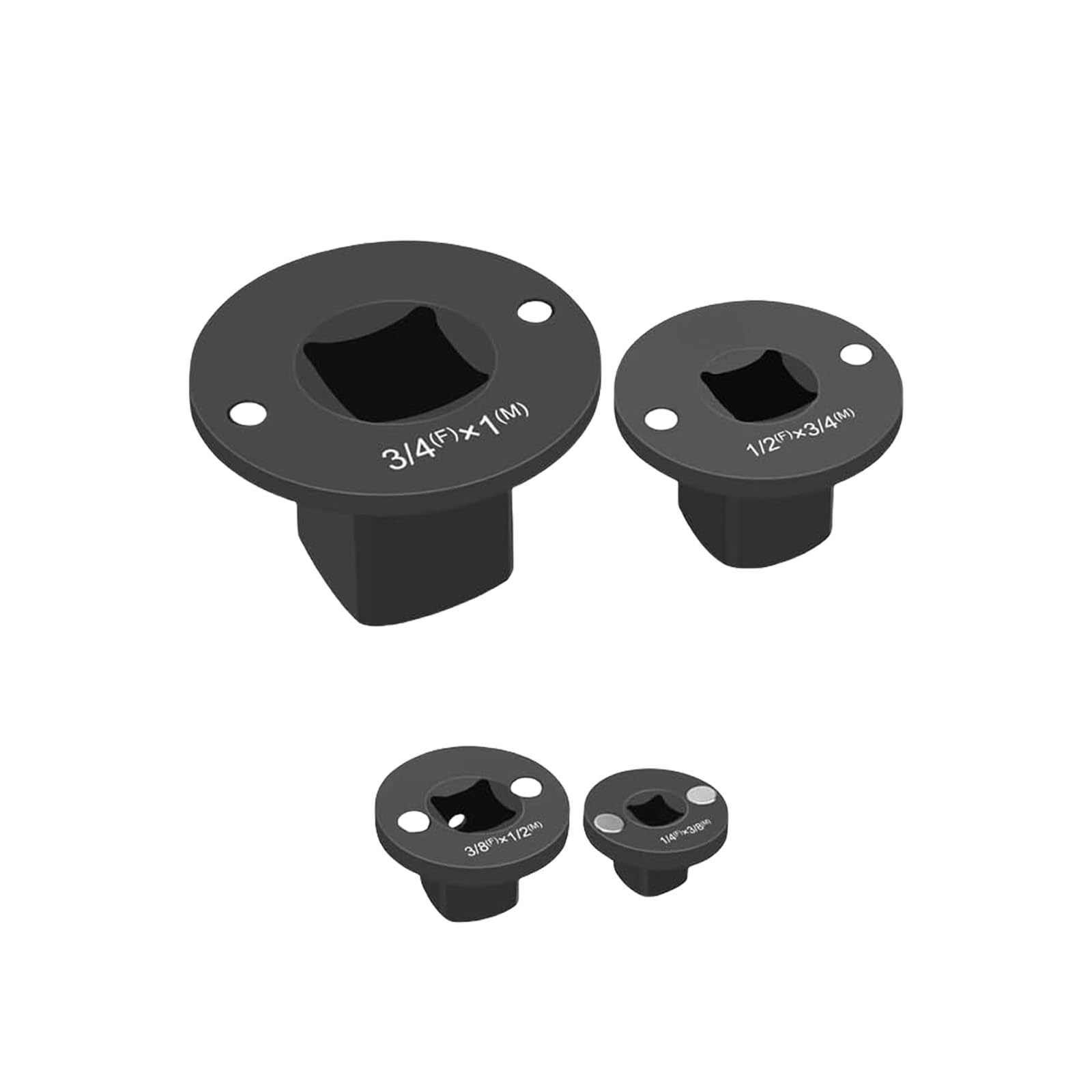 4Pcs Profile Adapter Set, Reinforced Steel Construction with Extended Durability for Automotive Maintenance Thin Wall Impacts Socket Adapter Set
