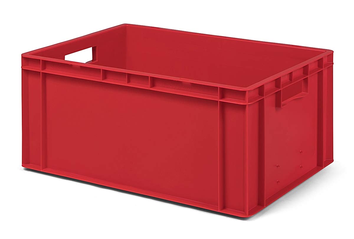 3x Transport-Stapelkasten TK627-0 – 600x400x270 Mm, 51 L, 50 Kg, Lebensmittelecht, Made In Germany