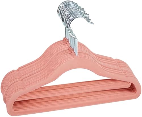 Beano 28cm Velvet Baby And Kids Hangers Pink - 20 Pack