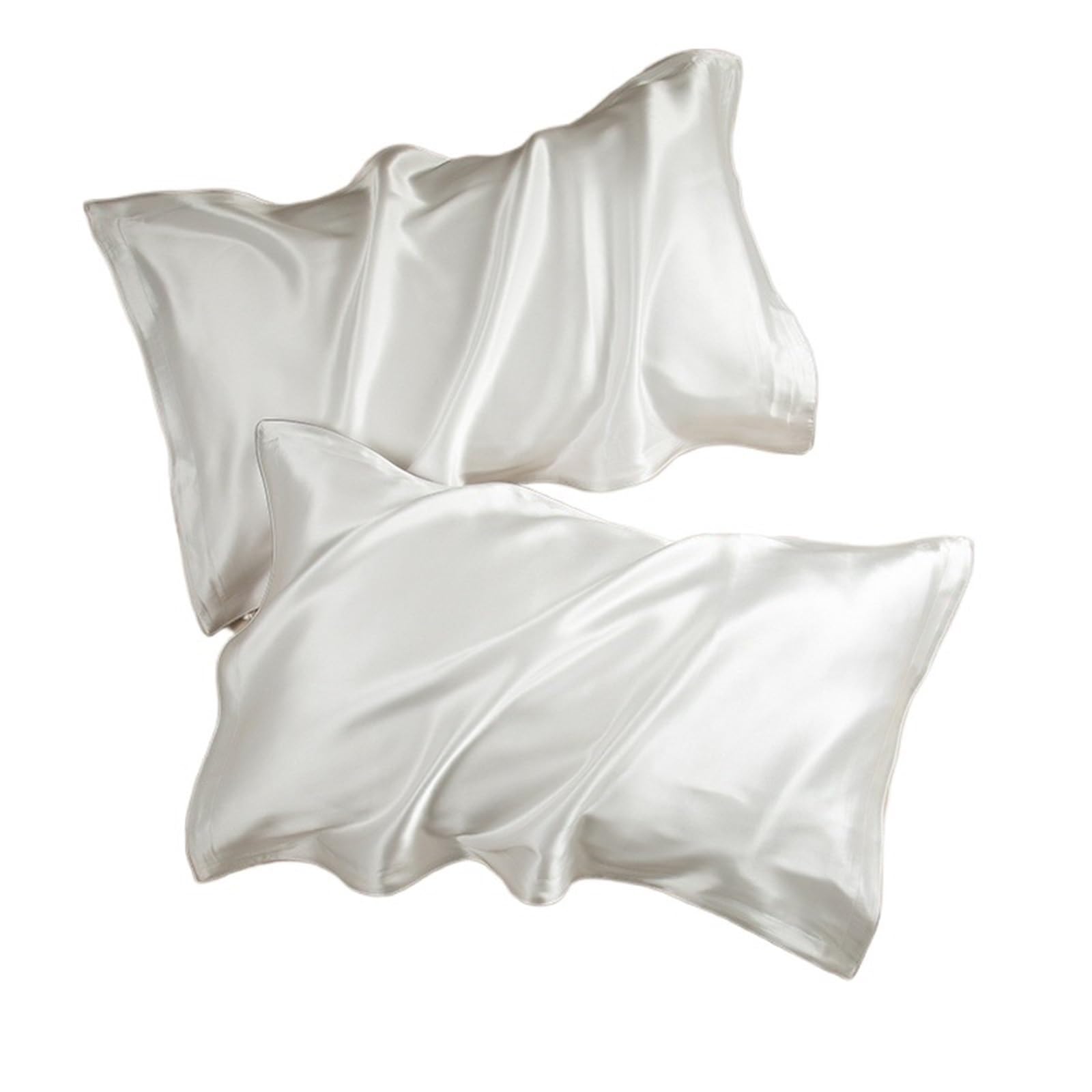 Funda Almohada Seda Funda de Almohada Seda 40 mm, Morera Natural, Verano, Funda Helada, Cuidado del Cabello Funda Almohada Saten(Color 10,2PCS)