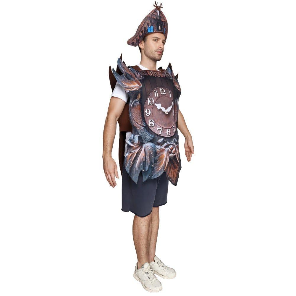 Muteitt Leuk koekoeksklok kostuum voor volwassenen, koekoeksklok, cosplay kostuum, nieuwigheid, feestkostuums voor Halloween, carnaval Muteitt Leuk koekoeksklok kostuum voor volwassenen, koekoeksklok, cosplay kostuum, nieuwigheid, feestkostuums voor Halloween, carnaval
