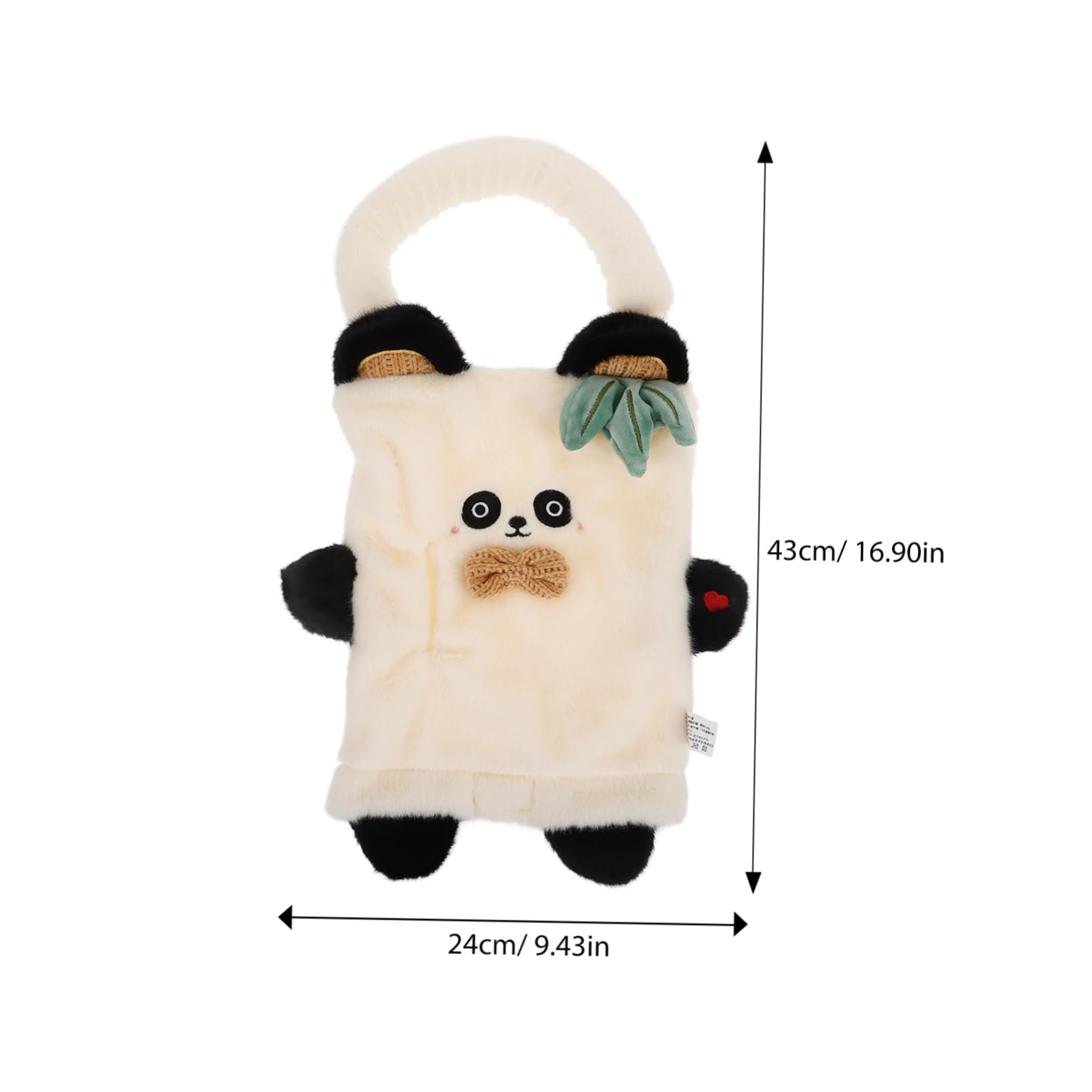 GRIRIW Cute Fuzzy Tissue Box Panda Car Tissue Holder Napkin Dispenser for Home Car