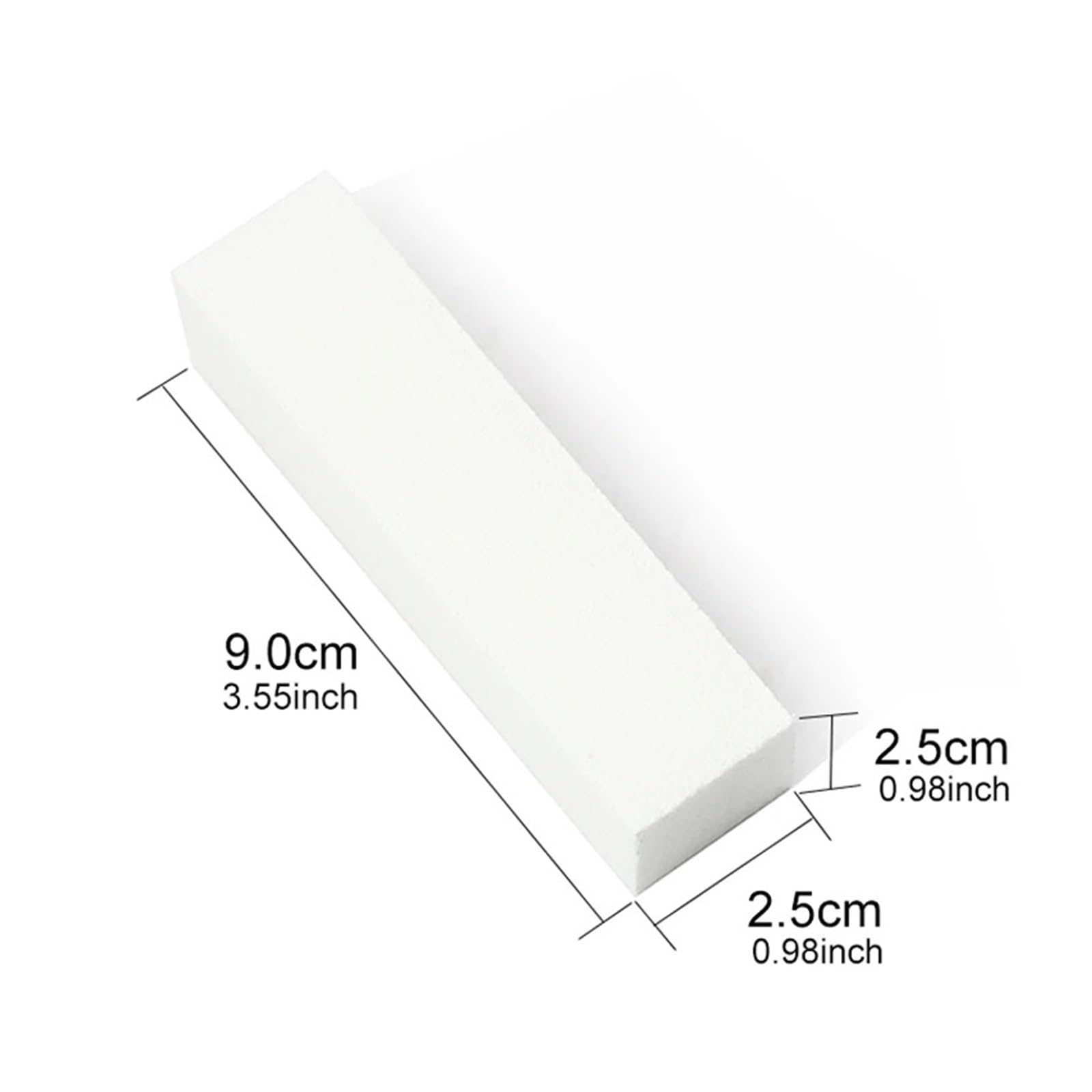 5 uds pulido lijado limas de uñas bloque acrílico profesional herramientas 100/180 manicura grano(5 Pcs White)