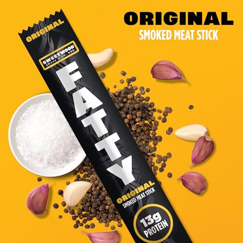 Image of FATTY Meat Jerky Sticks, Original, 2 Ounce (Pack of 120)