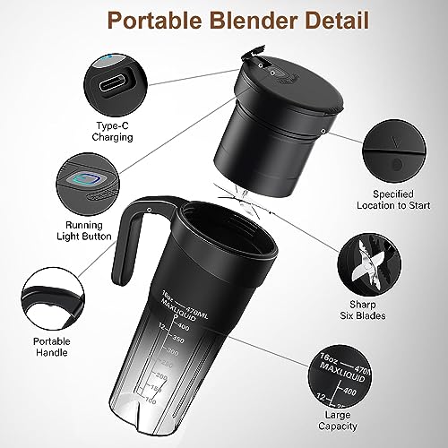 Frullatore Portatile KMVIZI, Frullatore Smoothie