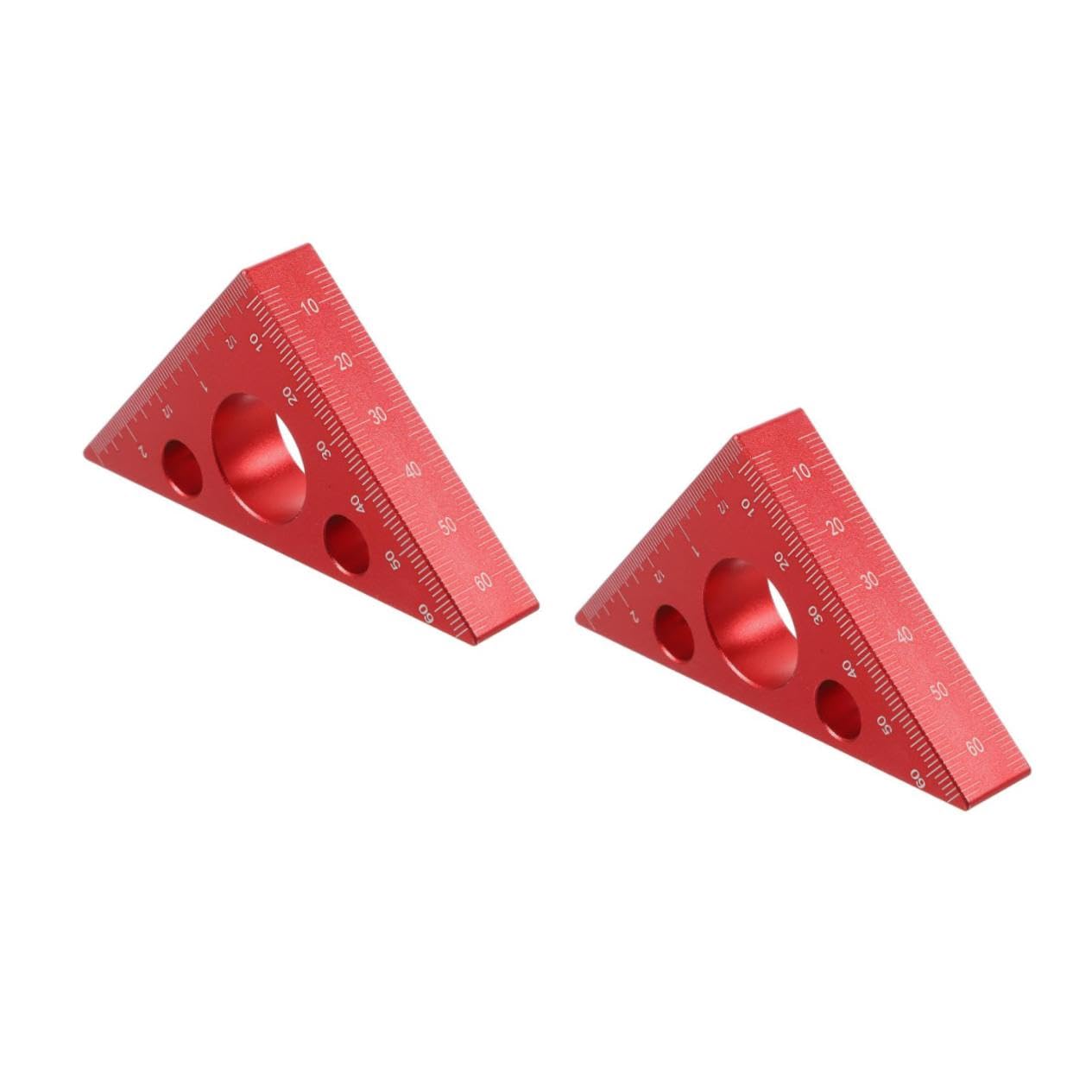 Holibanna 2 Piezas Regla De Carpintería Engrosada Carpinteros Regla Métrica Herramientas Para Trabajar La Madera De Ángulo Gobernante Triangular De Carpintero Rojo