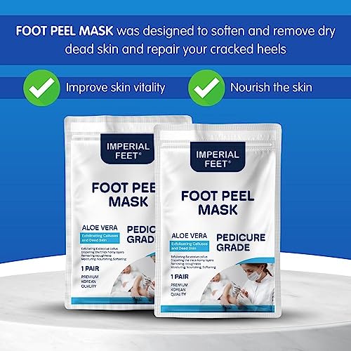 PEDICURE GRADE Foot Masks that Remove Dead Skin, White - Image 2